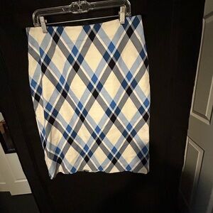 Stylish Blue Plaid Women's Skirt